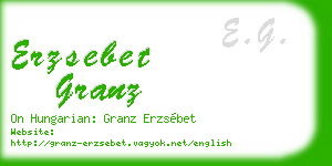erzsebet granz business card
